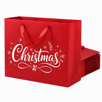 Paper bags · Coated paper · Ribbon handles