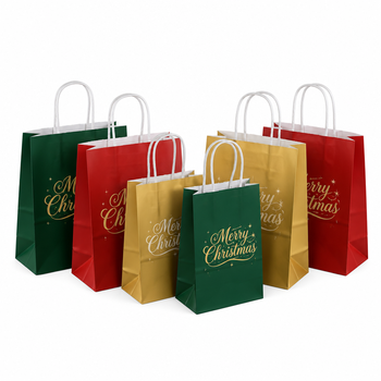 Paper bags · Kraft paper · Twisted-paper handles