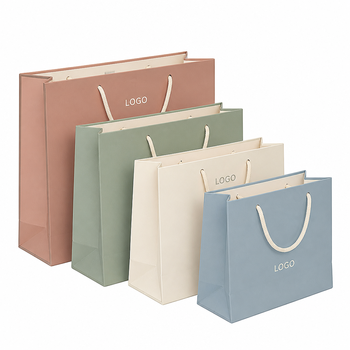 Coated paper bag · Twisted-paper handles