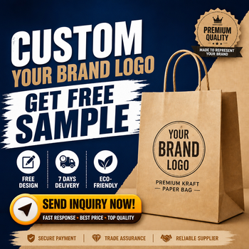 Paper bags · Kraft paper · Twisted-paper handles